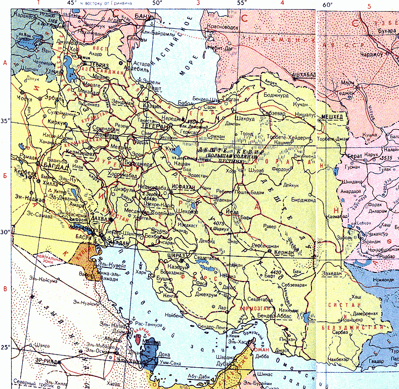 Карта. Иран, Исламская Республика Иран, ИРИ