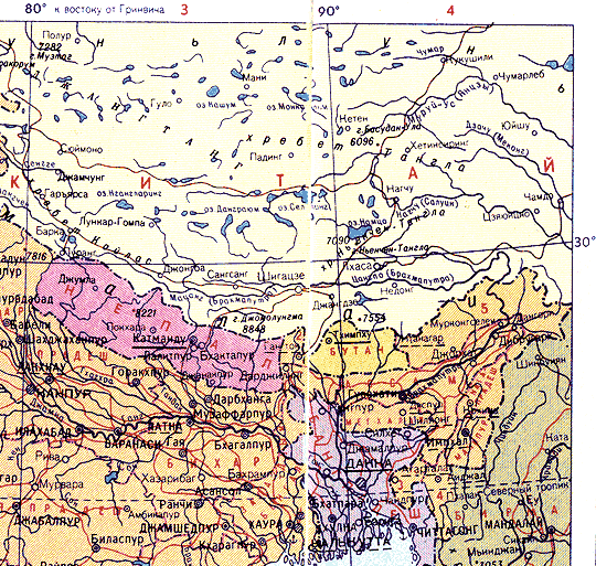 Карта. Непал, Королевство Непал